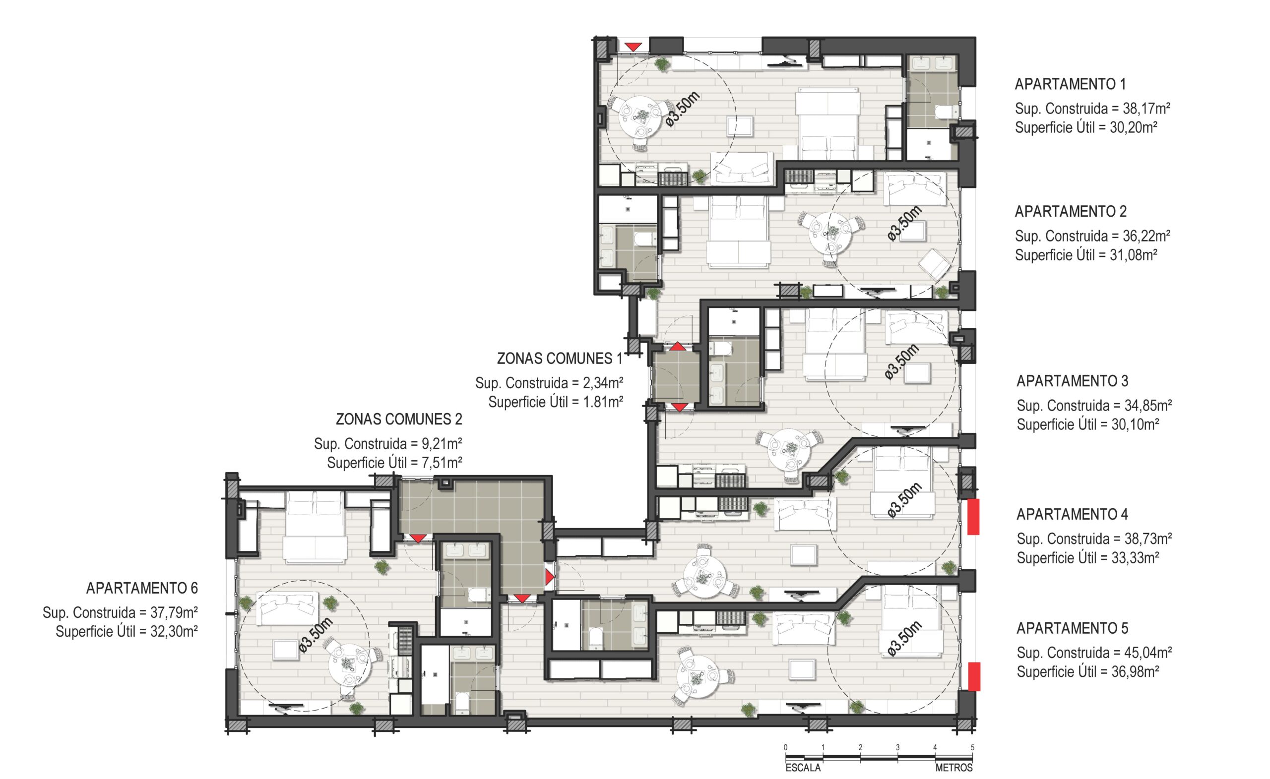 Plano Apartamentos Alfareros, Salamanca Plano Apartamentos Alfareros, Salamanca