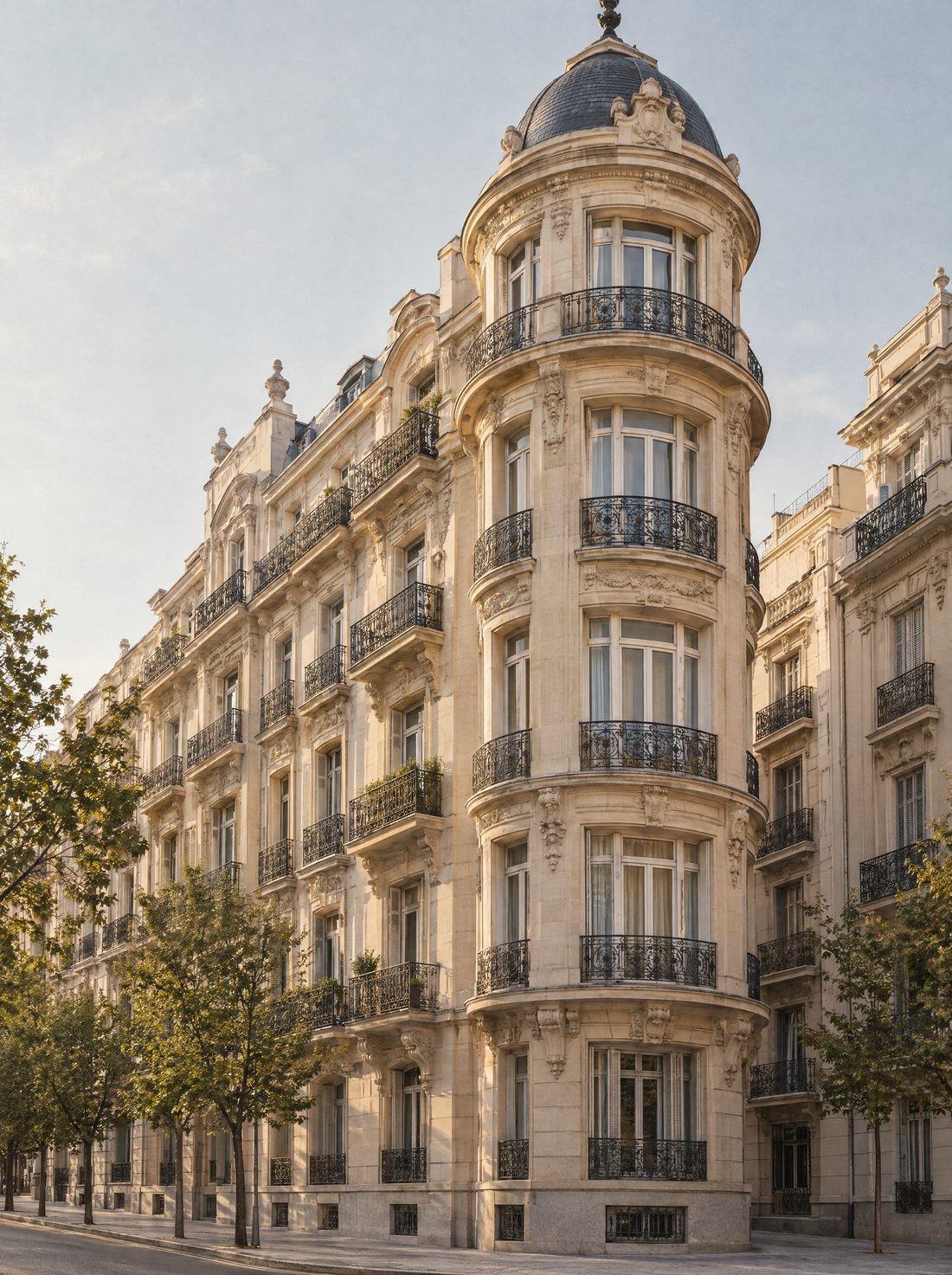 Edificio residencial clásico en Madrid